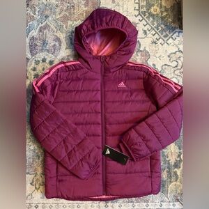 Adidas big girls size large 14 winter jacket new